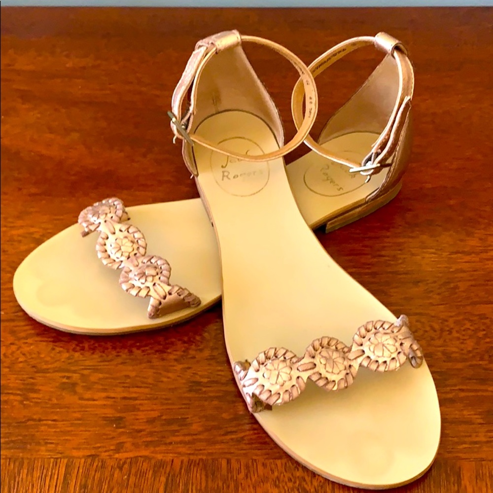 Jack Rogers 7.5 Rose Gold Sandals